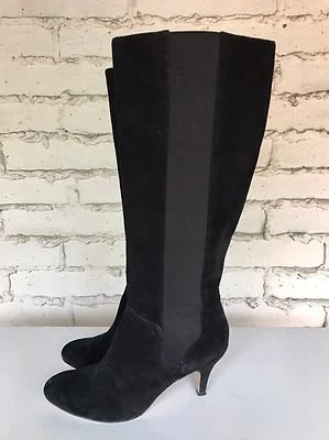 EUC TARYN ROSE Black Suede Leather Knee High Boots US 10 M - Image 1 of 4