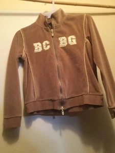 BCBG Girl's 2 Piece Set Active Size M Velour Light Brown - Picture 1 of 8