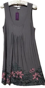 Lascana Dress 10 New Cute Stretch Knit Sleeveless Casual Floral Popover Tank NWT - Picture 1 of 8