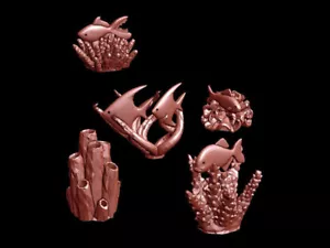 Brocas base plantas marinas resina escala 1:56 10x 28 mm/ - Imagen 1 de 3