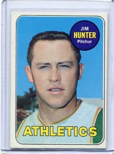 1969 Topps Baseball Card Jim Hunter H O F Pitcher Oakland Athletics NR MT # 235 - Picture 1 of 1