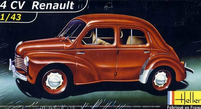 Heller Renault 4 CV 4CV 4 Porte Modello 1955 Kit Di Montaggio 1:43 NUOVO OVP - Immagine 1 di 1