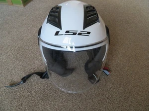 LS2 Motorcycle Helmet - Open Face OF562 - Airflow LS2 White Size M - Scooter - Picture 1 of 14