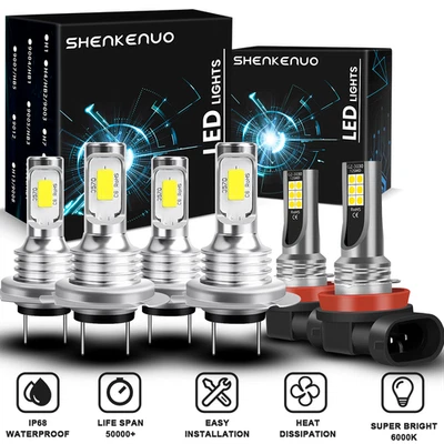 Kit combinado de 6 faros LED + faros antiniebla para Mercedes-Benz R320 2007-2009 Foto 1 de 4