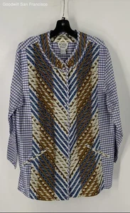 NWT Koos Of Course Multicolor Check Silk Blend Long Sleeve Womens Jacket Size L - Picture 1 of 4