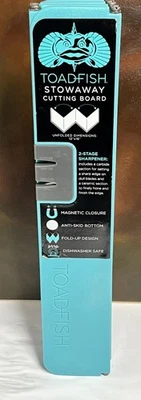 Toadfish XL Stowaway Folding Cutting Board w/Built-In Knife Sharpener - Teal - Image 1 of 2