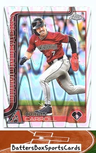 2025 Topps Chrome #268 Corbin Carroll Raywave Refractors - Picture 1 of 2