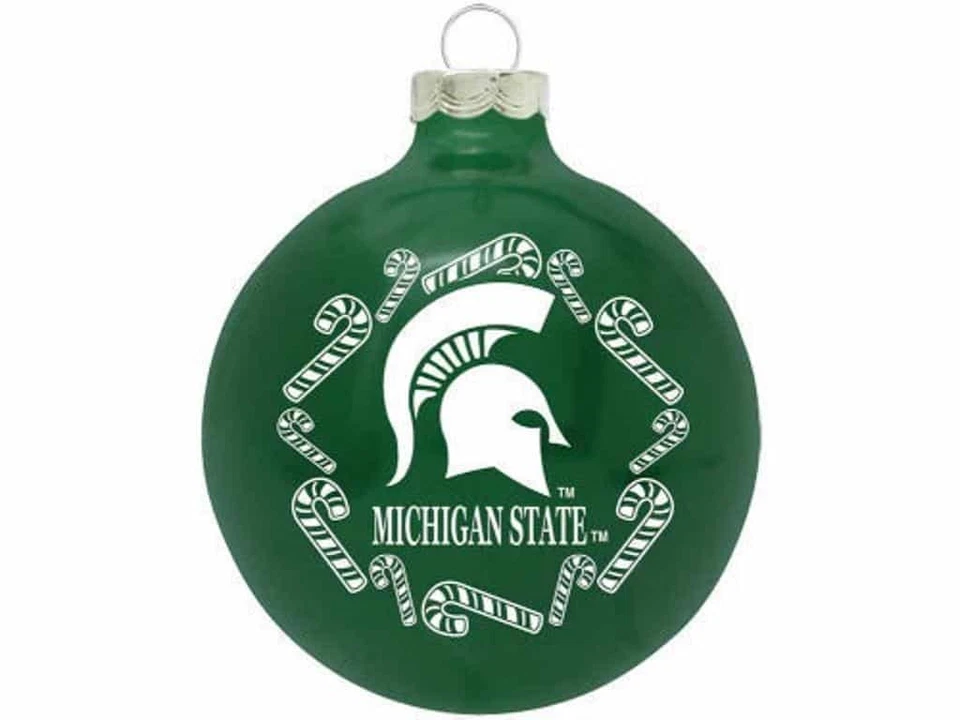 Michigan State Spartans Traditional Glass Ornament - Image 1 of 1
