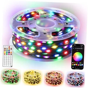  Smart Christmas Lights 200 LEDs, Farbwechsel Weihnachtsbaumbeleuchtung App 66FT - Bild 1 von 7