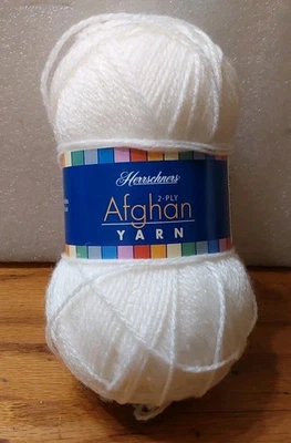 Herrschners 2-Ply Fine Afghan Yarn 1 Skein White 2oz 220 Yrds - Image 1 of 3