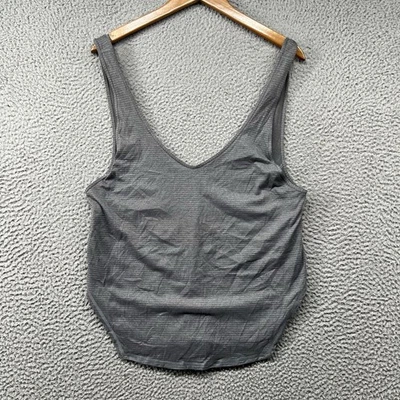 Camiseta sin mangas Lululemon para mujer 8 gris correa para cuello en V ligera yoga gimnasio deportes activos Foto 1 de 4