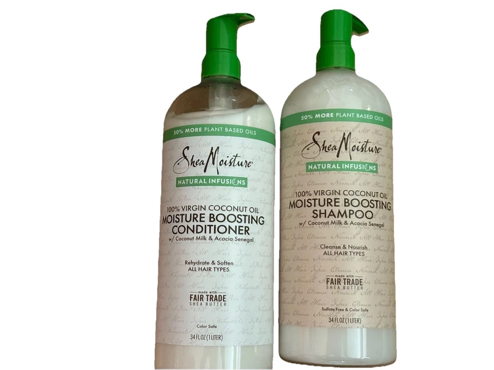 Shea Moisture Boosting Shampoo & Conditioner Natural Infusion 34 Fl Oz Each - Image 1 of 1