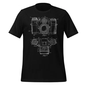  Retro Film Kamera Diagramm Shirt | Unisex dunkle Farbe Fotografie T-Shirt - Bild 1 von 8