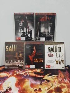 Saw 1-5 - DVD Bundle - Region 4 PAL - Fast & Tracked Postage - Picture 1 of 7