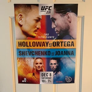 UFC 231 Holloway Ortega Shevchenko Joanna Jedrzejczyk Promo Fight Poster 18 x 24 - Picture 1 of 3