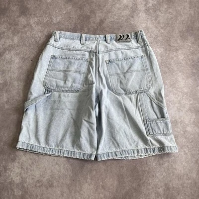 Pantalones Cortos Sueltos 212 NYC Para Hombres 36 Azul Denim Pantalones Cortos Desteñidos Carpintero Patinador Raver Y2K Foto 1 de 4