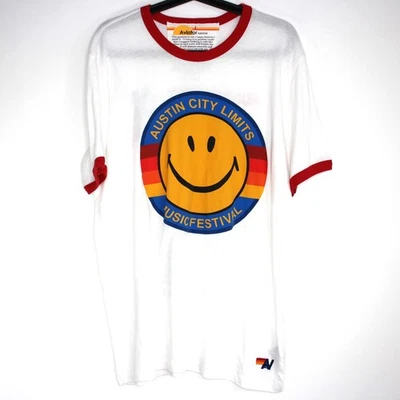 Camiseta Aviator Nation Para Hombres Grande ACL Austin City Limits Festival de Música B1079 Foto 1 de 4