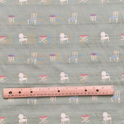 Decoración de tapicería de tela jacquard verde salvia novedad Foto 1 de 4