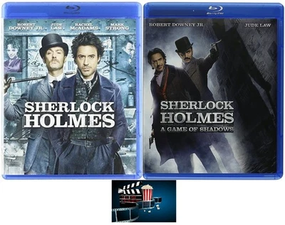 Sherlock Holmes One 1 Two 2 A Game Of Shadows Double Feature 2 Blu Ray Set - Image 1 of 4
