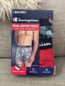Champion Men's Cotton Stretch Everyday Boxers, 3 Pack, Size Small - Picture 1 of 6