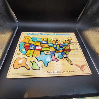 Circo Wooden United States Map Jigsaw Puzzle from Target 7 - Image 1 of 3