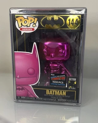 Funko Pop! Batman #144 Pink Chrome LE 1500 NYCC 2019 Convention Exclusive - Image 1 of 4
