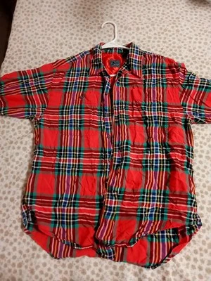 Vintage Lizwear Button Down Multicolor Plaid Shirt - Image 1 of 4