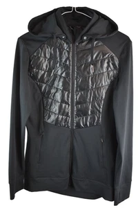 M&S Active Womans Hooded Mixed Fabric Zip UP Jumper Sweatshirt Size 10 - Picture 1 of 9
