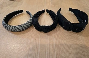 Damen Strass Stirnband Glitzer gepolstert Mode x 3, neu - Bild 1 von 4