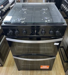 INDESIT Flame Control ID67G0MCB 60 cm Double Oven Gas Cooker , Catalytic Liner - Picture 1 of 13