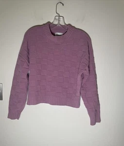Abercrombie & Fitch Damen Pullover Cropped Oversize Rosa Strick Gemustert XS - Bild 1 von 6