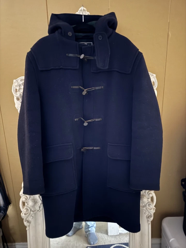 Abrigo de Lona Glovrall Original Talla 42-L Hecho en Inglaterra. Forro a cuadros azul marino/verde Foto 1 de 4