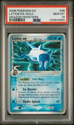2006 POKEMON EX DRAGON FRONTIERS #96 LATIOS EX-HOLO PSA 10 - Image 1 of 2