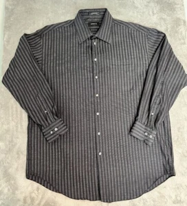 Claiborne Shirt Men's XL Black Wrinkle  Free Button Up Long Sleeve Casual  - Picture 1 of 6