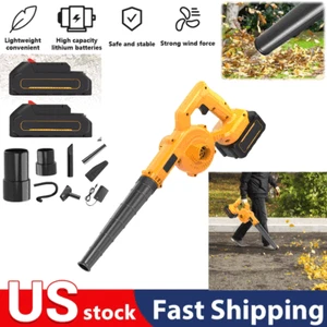 Portable Cordless Leaf Blower Electric Suction Dust Vacuum Handheld W/5 Battery - Picture 1 of 15