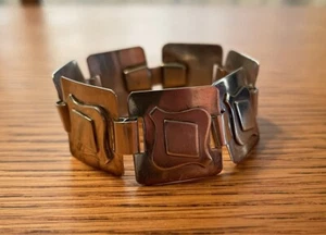 Vintage Morley-Crimi handgeschmiedetes Panel Armband, Sterlingsilber, modern, NYC - Bild 1 von 7