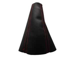 MERCEDES SLK R170 (1996-2004) Cuffia Leva Cambio 100% Pelle - Cuciture Rosso - Picture 1 of 1