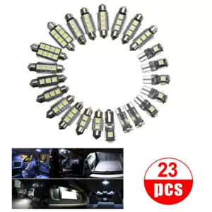 23X White LED Car Inside Light Dome Trunk License Plate Lamp Interior Bulb Set - Picture 1 of 11