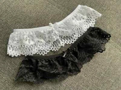 White and Black sexy lace garter belt band bridal accessories lace lingerie S-M