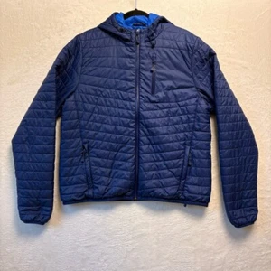 Vineyard Vines Jacket Women Sz XL Blue Mountain Weekend Puffer Full Zip Hooded - Picture 1 of 13