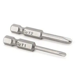 Tri wing Y Tip Head Screwdriver Bits Set 2 Pcs Pack Magnetic 50mm Length - Picture 1 of 8