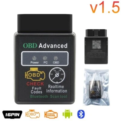 ELM327 OBD2 SCANNER DIAGNOSI AUTO OBDII BLUETOOTH DIAGNOSTICA PER ANDROID  - Immagine 1 di 4