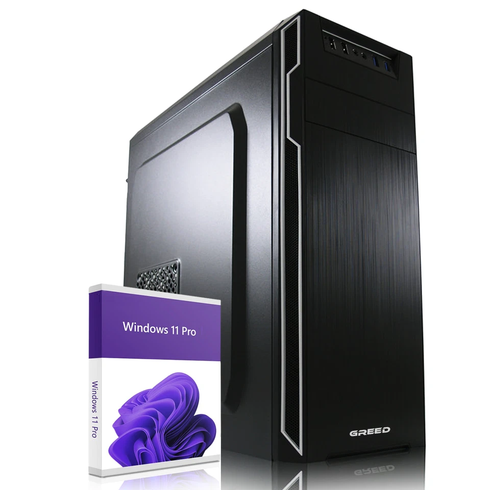 GREED (1TB HDD + 240GB SSD, Intel Core i7 4790, 4 GHz, 16 GB) Computer PC - Schwarz