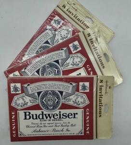 24 invitaciones Budweiser vintage con sobres. ¿Despedida de soltero? Por Hallmark - Imagen 1 de 3