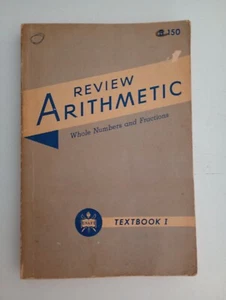 1943 Review Arithmetic Textbook 1 Math Ginn And Co. Softcover - Imagen 1 de 8