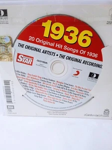 CD INTROVABILE 20 BRANI ORIGINALI DELL'ANNO 1936 Cd compilation 1936 NUOVO Siae - Foto 1 di 2