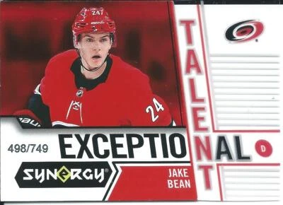 2018-19 Upper Deck Synergy JAKE BEAN Rookie Exceptional Talent 498/749 - Image 1 of 2