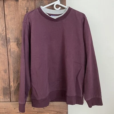 Sudadera Laura Scott Mujer XXL Púrpura Ciruela 2-fer Cuello Redondo Tejida Foto 1 de 4