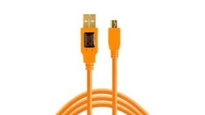 Cable de 5 pines Tether Tools TetherPro 4,6 m USB 2.0 a Mini-B - naranja - Imagen 1 de 1