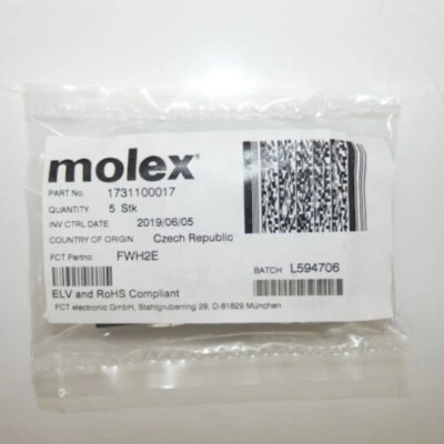 Molex Black IP67 FCT Plastic Backshell for D-Sub Connector 1731100017 - Image 1 of 4